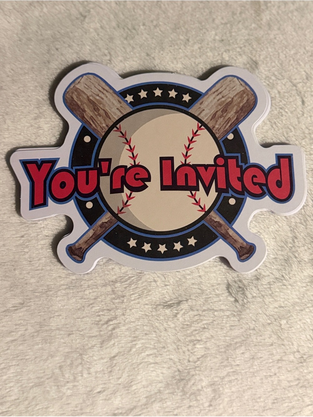 20 Fill-in Baseball Party Invitation Cards with Envelopes